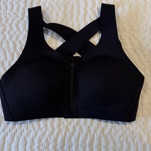 lululemon Enlite Zip-Front Bra High-Support- size 34B- black